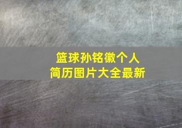 篮球孙铭徽个人简历图片大全最新