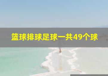 篮球排球足球一共49个球