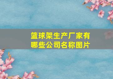 篮球架生产厂家有哪些公司名称图片