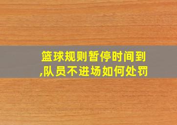 篮球规则暂停时间到,队员不进场如何处罚