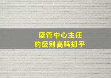 篮管中心主任的级别高吗知乎