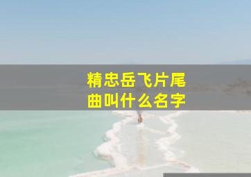 精忠岳飞片尾曲叫什么名字