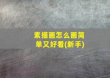 素描画怎么画简单又好看(新手)