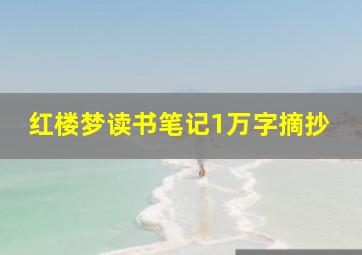 红楼梦读书笔记1万字摘抄