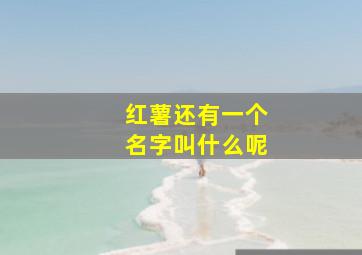 红薯还有一个名字叫什么呢