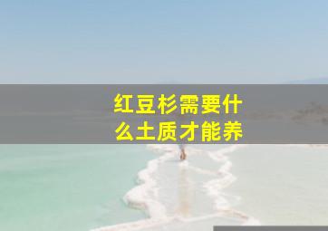 红豆杉需要什么土质才能养