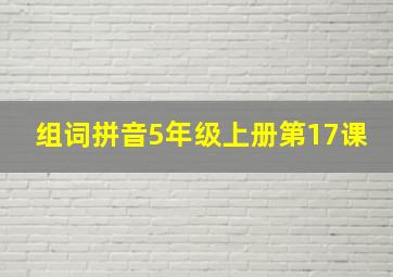 组词拼音5年级上册第17课