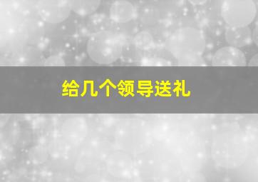 给几个领导送礼