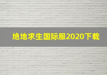 绝地求生国际服2020下载