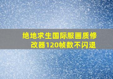 绝地求生国际服画质修改器120帧数不闪退