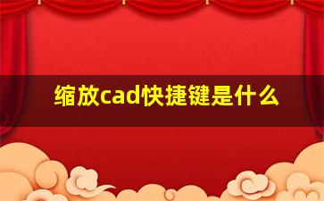 缩放cad快捷键是什么