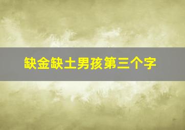 缺金缺土男孩第三个字