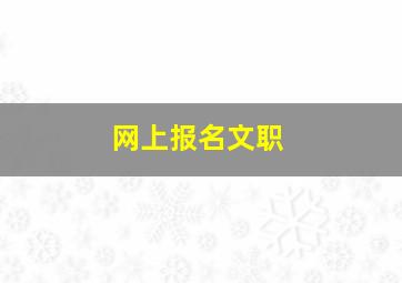 网上报名文职