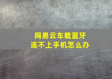 网易云车载蓝牙连不上手机怎么办