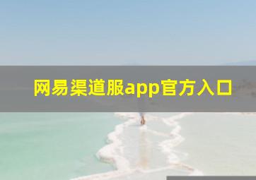 网易渠道服app官方入口