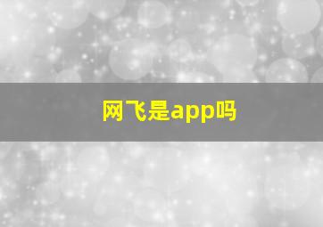 网飞是app吗