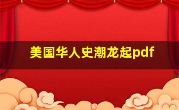 美国华人史潮龙起pdf