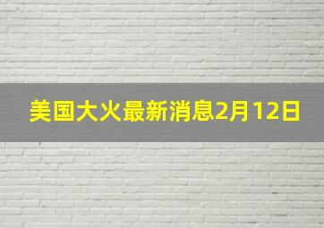 美国大火最新消息2月12日