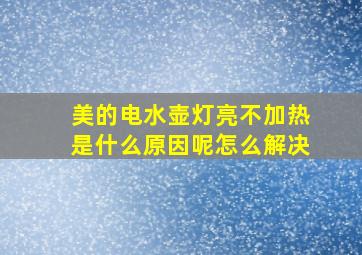 美的电水壶灯亮不加热是什么原因呢怎么解决