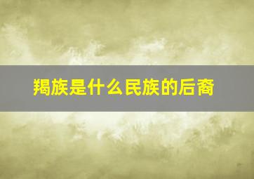 羯族是什么民族的后裔