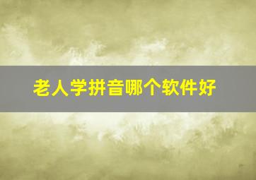 老人学拼音哪个软件好