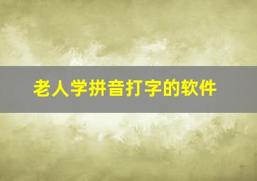 老人学拼音打字的软件