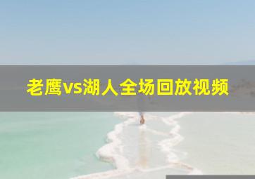 老鹰vs湖人全场回放视频