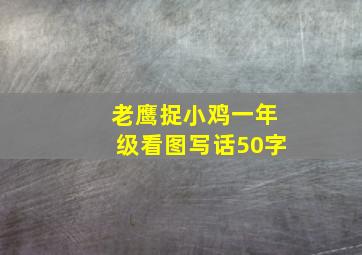 老鹰捉小鸡一年级看图写话50字