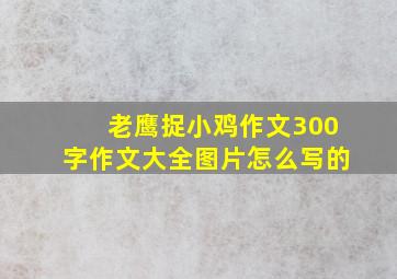 老鹰捉小鸡作文300字作文大全图片怎么写的