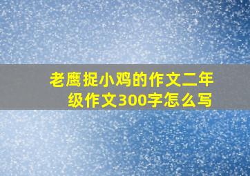 老鹰捉小鸡的作文二年级作文300字怎么写