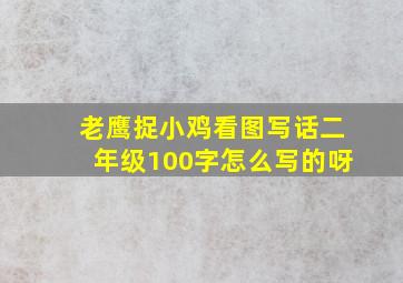 老鹰捉小鸡看图写话二年级100字怎么写的呀