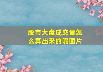 股市大盘成交量怎么算出来的呢图片