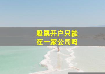 股票开户只能在一家公司吗