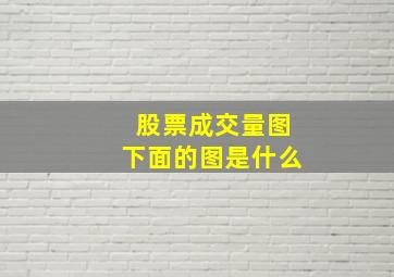 股票成交量图下面的图是什么