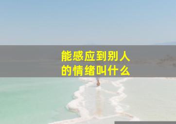 能感应到别人的情绪叫什么