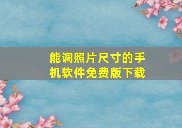 能调照片尺寸的手机软件免费版下载