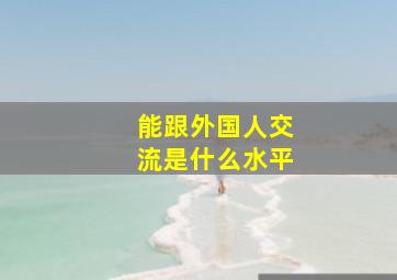 能跟外国人交流是什么水平