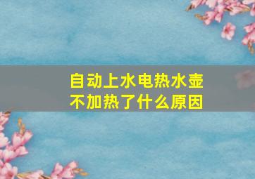 自动上水电热水壶不加热了什么原因