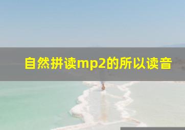 自然拼读mp2的所以读音