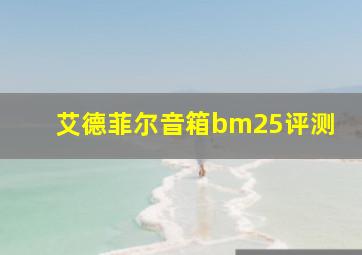 艾德菲尔音箱bm25评测