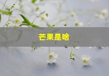 芒果是啥