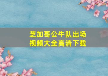 芝加哥公牛队出场视频大全高清下载