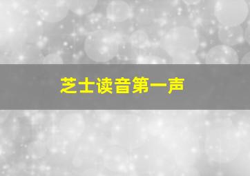 芝士读音第一声