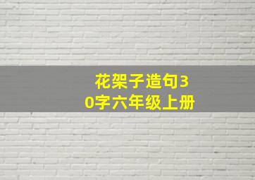 花架子造句30字六年级上册