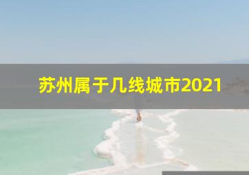 苏州属于几线城市2021