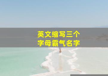 英文缩写三个字母霸气名字