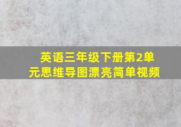 英语三年级下册第2单元思维导图漂亮简单视频