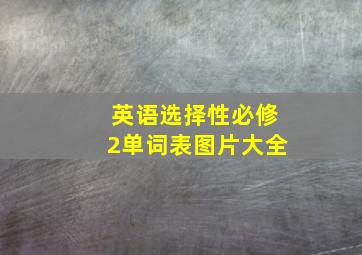 英语选择性必修2单词表图片大全