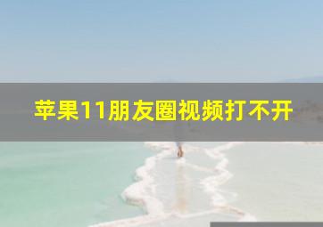 苹果11朋友圈视频打不开