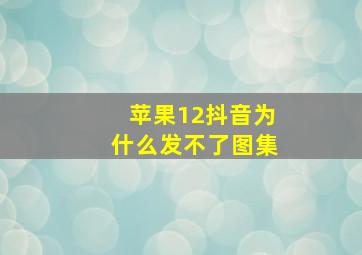 苹果12抖音为什么发不了图集